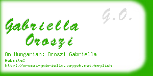 gabriella oroszi business card